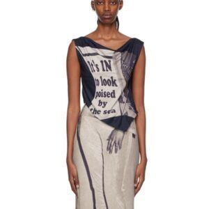 Ssense Elliss Exclusive Black Cowl Neck Tank Top